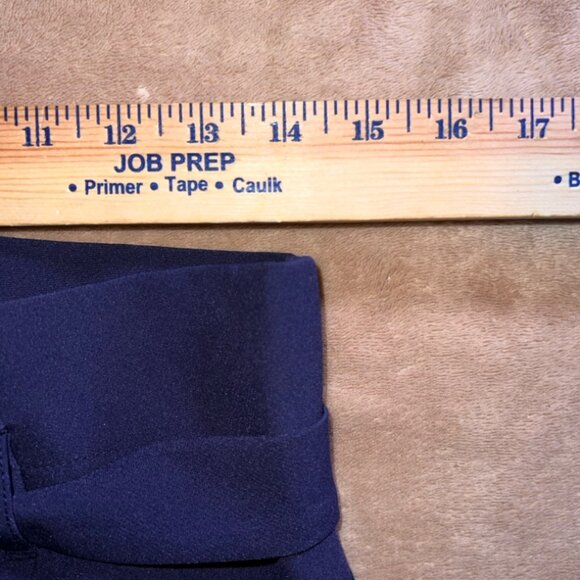 Liz Claiborne Career Women 4 Navy Belted Lady Liberty Pencil‎ Office Skirt (T) - Picture 5 of 7